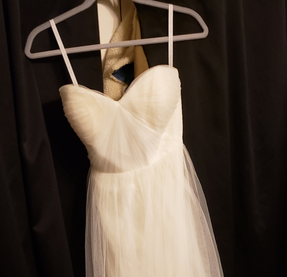 Jenny Yoo ivory bridesmaid dress strapless